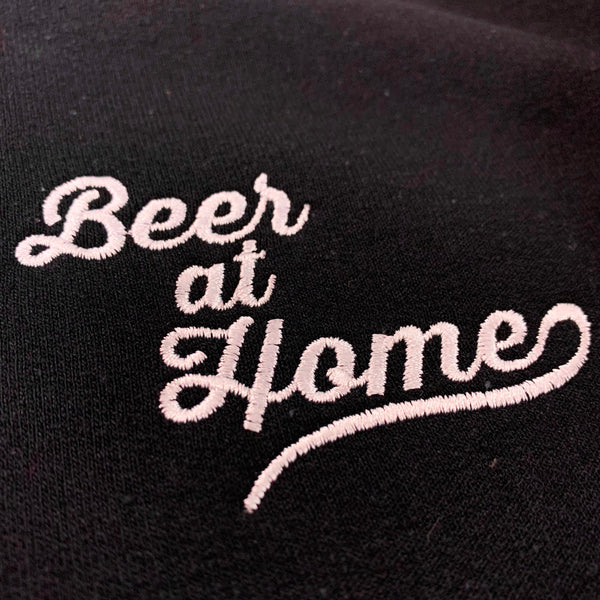 Beer At Home Embroidered Hoodie